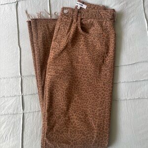RE/DONE 70s bootcut flare jean in Leopard Animal Print Size 25